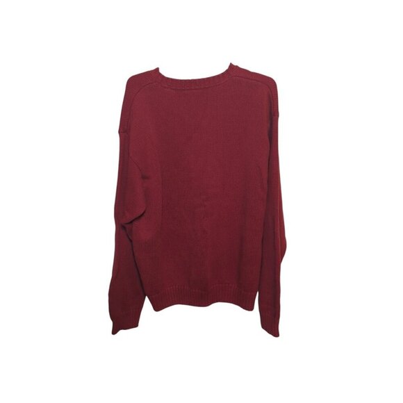 Timberland Men's Size XL 100% Cotton Maroon Long Sleeve HEAVY Sweater - Picture 2 of 14